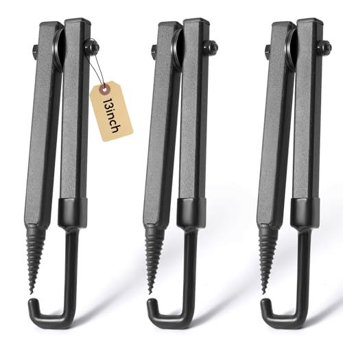 Sadnyy 3 Pcs 13'' Tree Stand Bow Hanger 3/6/8 Pcs Bow Hunting Accessories Tree Stand Accessories for Hunting Archery Outdoors Sports (Black)