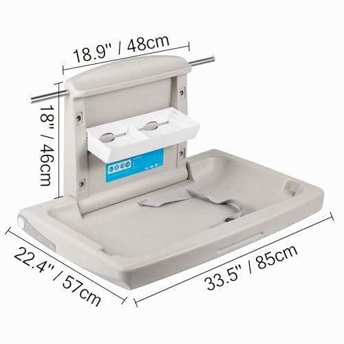 VEVOR 85 x 57 x 47 cm Wickeltisch klappbar Wickelstation für Babys HDPE für Geschäftliche und Private Anlässe