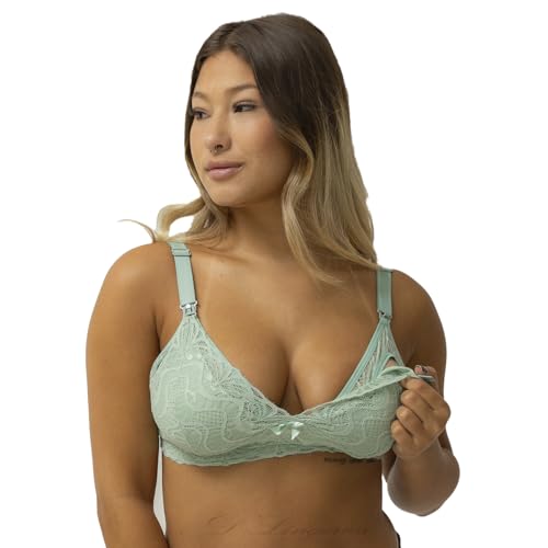 Kit 2 Sutiã amamentação com Renda Sutien Maternidade Pós Parto Gestante Amamentar (BR, Alfa, GG, Reg