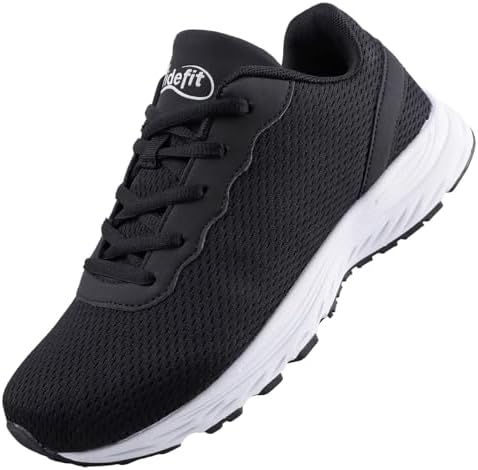 Knixmax Outdoor Men’s Wide Toe Box Shoes Women Running Shoes Walking Air Cushioned Sneakers Lightweight Breathable Widening Heel Pain Relief Wide Fit Diabetic Shoes