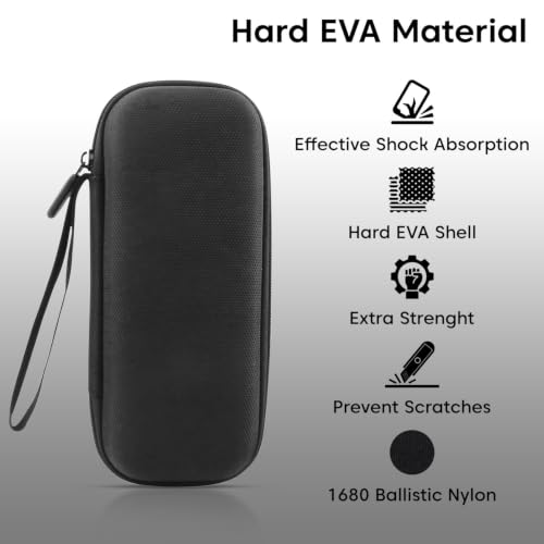 Image of Action Pro Portable Carrying Case Compatible with DJI Osmo Pocket 3, Hard EVA Shockproof Travel Storage Case, Water-Resistant Protective Bag with Wrist Strap & Mesh Pocket, Black