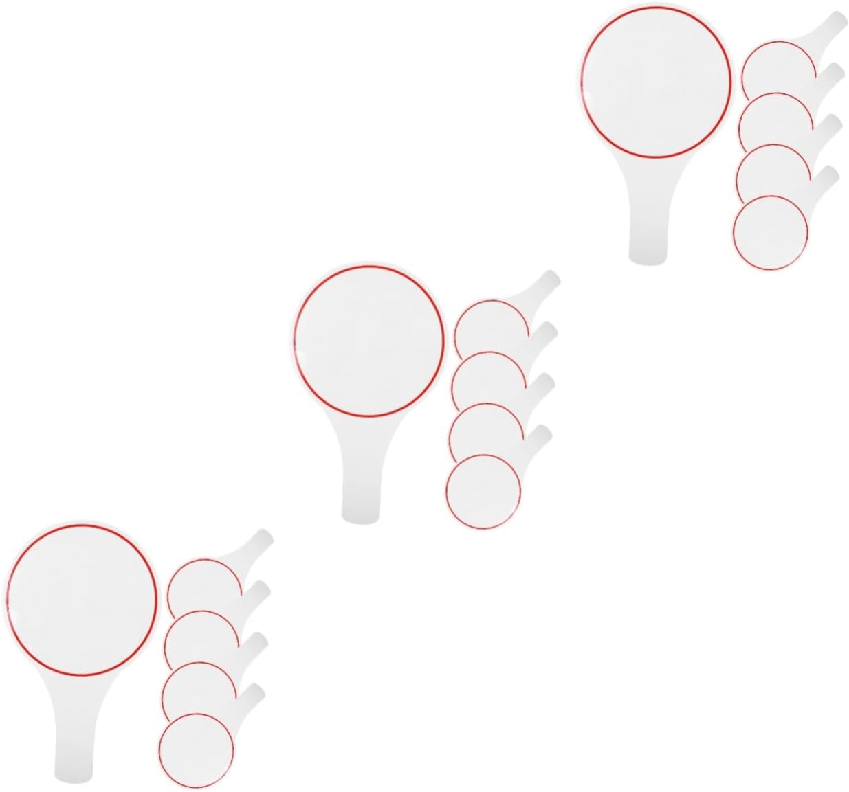 15pcs Single-Sided Handheld Whiteboards for Scoring and Voting Blank Dry Erase Boards for Classroom Use for Judges and Sports Events