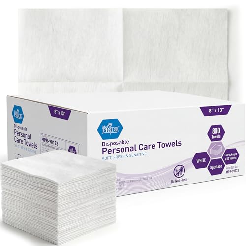 Image of MED PRIDE Disposable Dry Wipes for Adults, Soft & Absorbent Personal Towels, Bulk 800 Count, Incontinence Care, Baby Wipes (800 Count (Pack of 1))