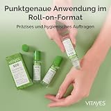 Vitayes SOS wałek do olejku z drzewa herbacianego, witamina B5, przeciw plamom trądzikowym, zarysowaniom, zapaleniom skóry, w sztyfcie roll-on, pryszczom, zanieczyszczonej skórze, wegańskim