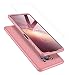 Produktbild JOYTAG Kompatibel für Xiaomi Poco X3 NFC Hülle +Frei Hartglas Glasfilm Schutzfolie 360 Grad Rosé Gold Ultra dünn Alles inklusive Schutz 3 in 1 PC Telefon Cover case-Rosé Gold