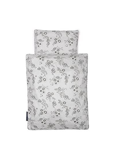 Smallstuff - Doll Bedding - Grey Flower Garden