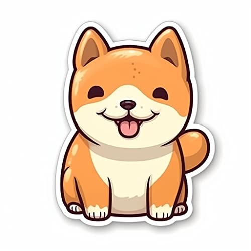 Image of Yoonek Graphics Shiba Inu Dog Vinyl Decal Sticker for Car, Laptop, Tumbler, More. #001643