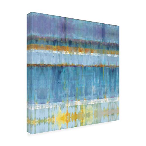 Trademark Fine Art Abstract Stripes Blue by Danhui NAI, 24x24 by Trademark Fine Art - Used condition - Image 2