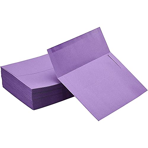 100 Pack Purple Envelopes 5×7, A7 Size for Greeting Cards, Mailing, Wedding Invitations