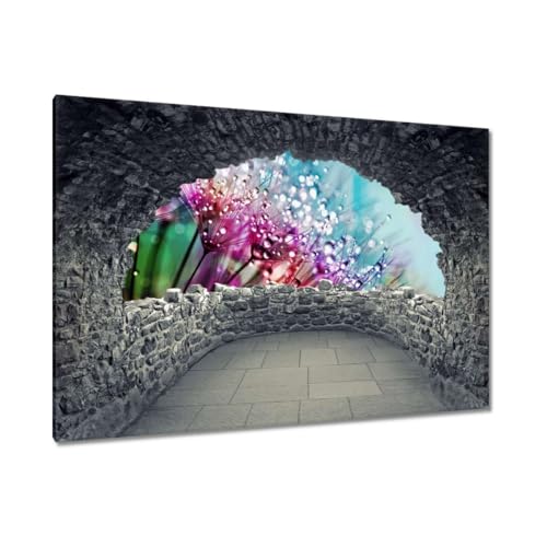 Tableau pissenlit 120x80 cm pour habiller un mur vide et illuminer la pièce