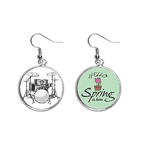 Pendientes de primavera de tambor musical el colgante decorativo ideal para regalar
