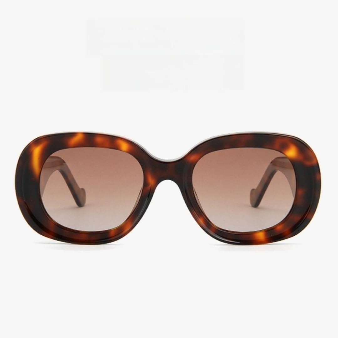 Gafas de sol redondas polarizadas estilo retro, hechas a mano en acetato, con protección UV400.