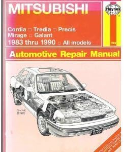 Mitsubishi Automotive Repair Manual: Cordia, Tredia, Precis, Mirage, Galant, 1983 Thru 1990, All Models Paperback โ January 1, 1991