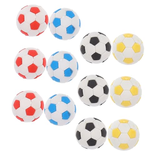 BESPORTBLE 12個 かわいい 向けサッカーボール消し 学校や家で使える教室報酬賞品 スポーツテーマのパーティーやゲームにで消し跡が残らない実
