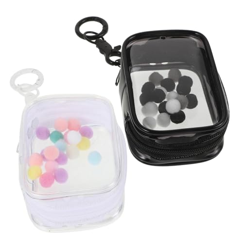 Didiseaon 2 Piezas Bolsa de Almacenamiento de exhibición Bolso Mini Figura Bolsa de muñeca Transparente Bolsa de Figuras pequeño Bolsa expositora de Figuras Mini Bolsa de exhibición Felpa
