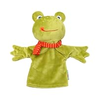 Fadcaer Hand Puppetsfor Kids, Animal Head Puppet Toy Soft Plush Animal Puppet for Children Puppet Theatre for Kids Boys Girls, Storytelling, Teaching, Preschool, Role-Play (Frog)