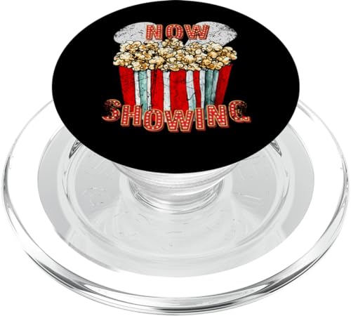 Moviegoer Popcorn Lover Movie Popcorn Bucket Distressed PopSockets MagSafe PopGrip for iPhone
