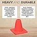 Koozam Sports 6 Pack Heavy Duty 6 Inch Sports Pro Training Cones - Won't Fly Away in Wind Or Crack for Football, Soccer, Parking, Construction, Safety & More