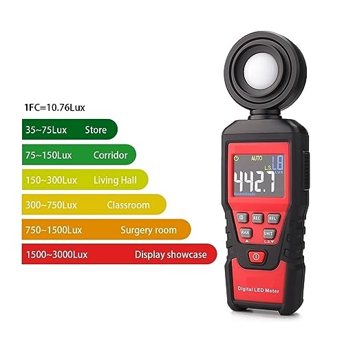 Luxómetro fotómetro digital profesional iluminador con sensor de luz giratorio 3