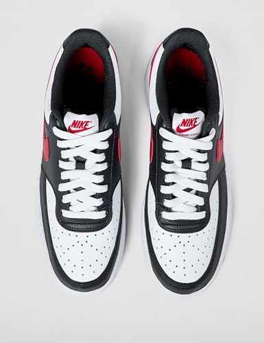 Nike Women's Court Vision Low Next Nature Shoes, Black/Gym Red-White, 7