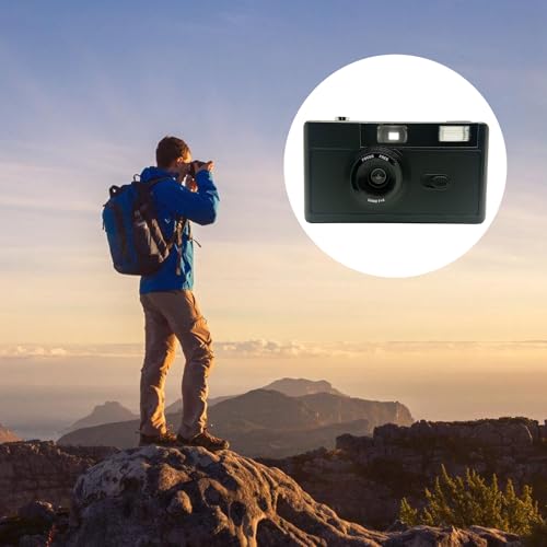 KASFDBMO Cámara De 35 Mm No Reutilizable 135 Film Fool Student Machine Retro Máquina Retro con Luz Intermitente para Viajar Película Reutilizable - imagen 3