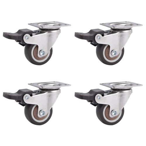 Roulettes pivotantes robustes industrielles de meuble avec frein solide
