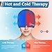 Migraine Relief Cap, All Around Gel Covered Reusable Headache Relief Cap, Black Migraine Cap for Headache Relief, Puffy Eyes (Dark Blue)