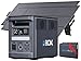 ABOK Ark2000 Tragbare Powerstation mit 2 × 200 W Solarpanels, 1536 Wh LiFePO4, erweiterbar bis 4,6 kWh, 1,3 Std. Schnellladung, 2000 W AC Solargenerator mit USV & App für Camping, Notfälle & Wohnmobil
