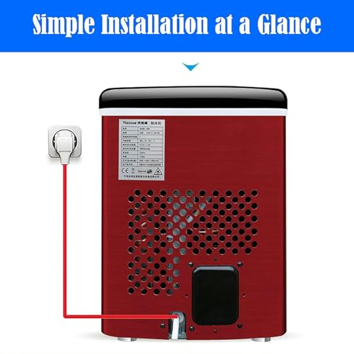 Fabricadora de hielo eléctrica de mostrador, portátil, para cubos de hielo, con función de autolimpieza, ideal para fiestas en casa - 1 unidad miniatura 5