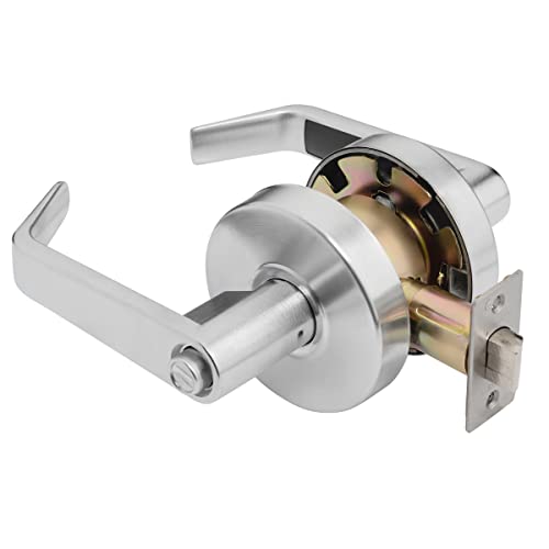 Dynasty Hardware Aug-20-26D Grade 2 Commercial Duty Privacy Lever Door Lock, Ada, Satin Chrome Finish #TOP1