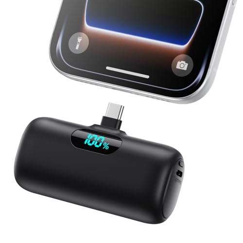 Mini 5000mAh Power Bank for iPhone 15/16/17 & Android