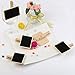 Mini Blackboard,KAKOO 16 Pcs Retangle Chalkboard with Wooden Clip Tag Signs for Wedding Party Decor Note Taking (A-16 pcs)