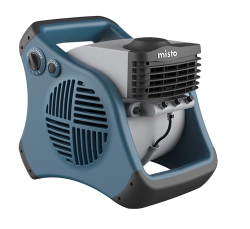 Lasko 7054 Misto Outdoor Misting Blower Fan - Features Cooling Misters, Ideal for Sports, Camping, Decks & Patios, Blue