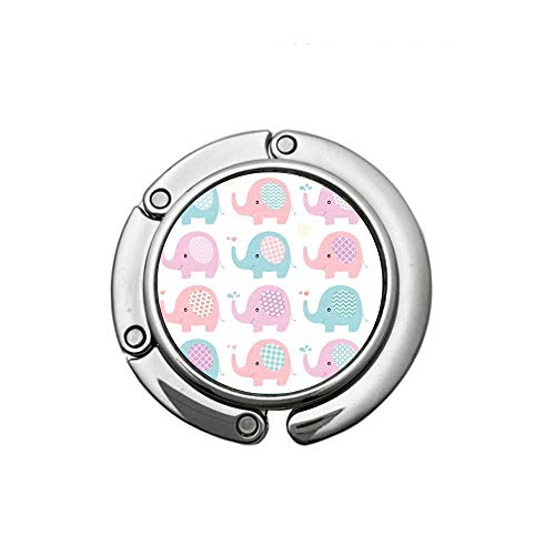 Preisvergleich Produktbild Verschiedene Tiermuster Design Handtasche Faltbügel Geldbörsen Kleiderbügel Haken Set Cute Elephant-2