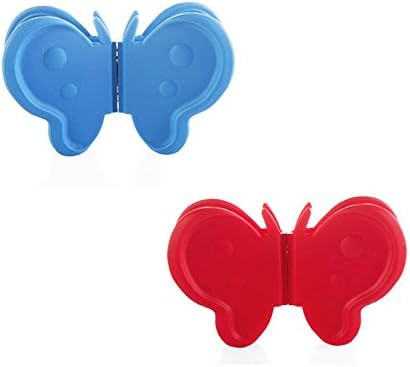 Eanan 1 Pair(2 pcs) Kitchen Butterfly Shape Magnet Silikon Microwave Oven Dish Non-Slip Clip Anti-hot Finger Protector Gripper Pot Holder Decoration(Random Color)