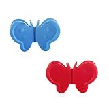 Eanan 1 Pair(2 pcs) Kitchen Butterfly Shape Magnet Silikon Microwave Oven Dish Non-Slip Clip Anti-ho