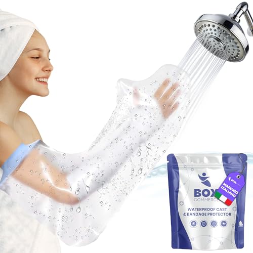 Box Commerce - Copri Gesso Braccio per Doccia - Protezione Gesso Braccio per Doccia e Mare - Protezione Impermeabile in Silicone per Gesso Braccio, Lesioni, Ustioni e Ferite