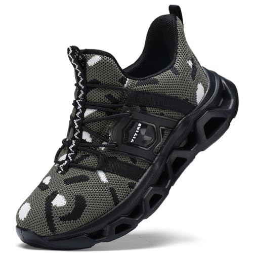 Image of VITUOFLY Boys Girls Sneakers Kids Mesh Lightweight Running Tennis Shoes