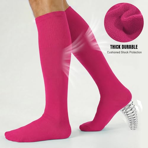 Image of XZQTIVE Baseball Softball Socks and Baseball Softball Belt Combo Set Knee-High Soccer Socks for Kids Youth Adult