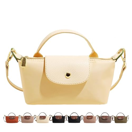 Fashion Mini Crossbody Bag, Handbags Purses with Adjustable Strap for Women, Ladies Shoulder Totes Bag (Yellow)