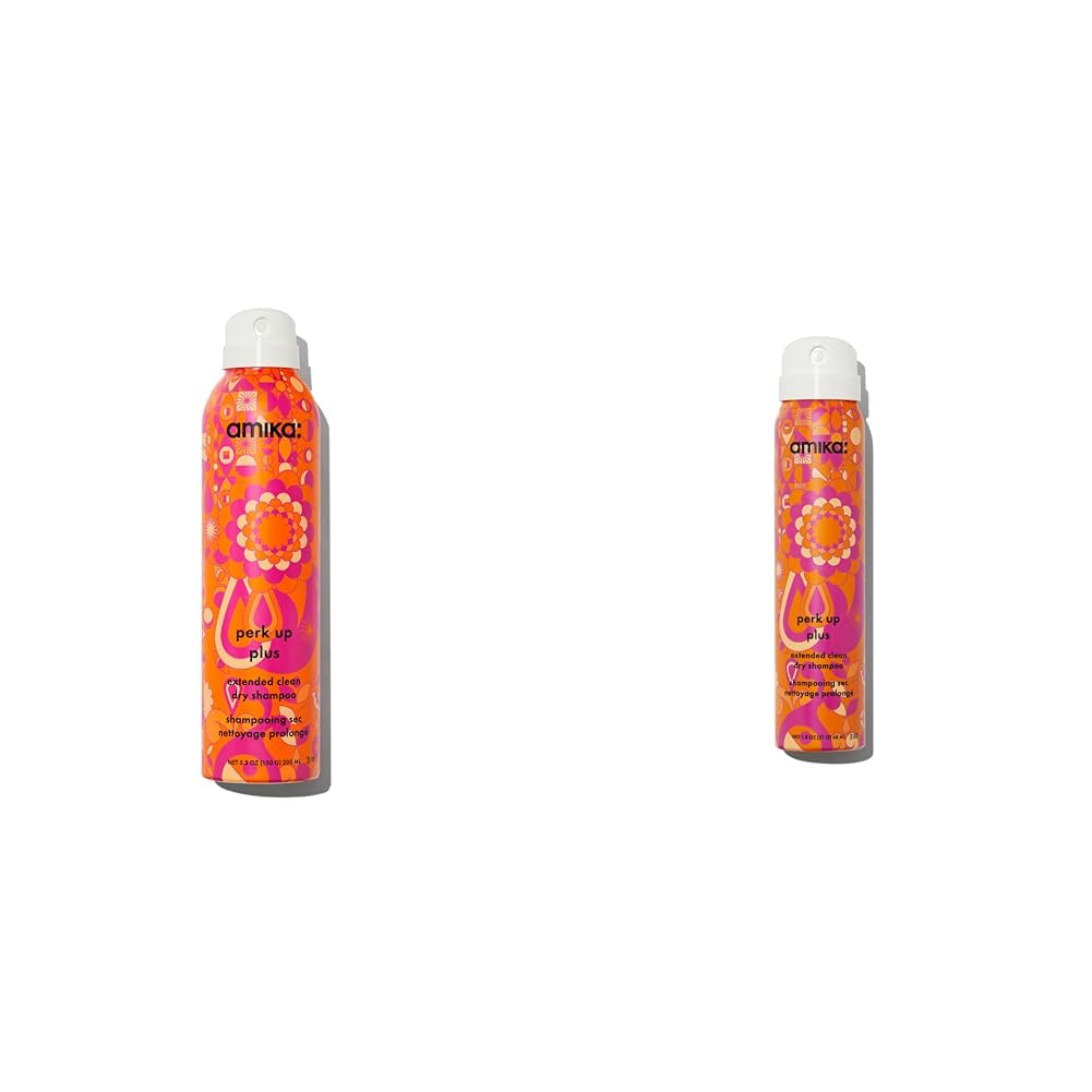 Amika perk up plus extended clean dry shampoo 5.3oz and 1.8oz bundle
