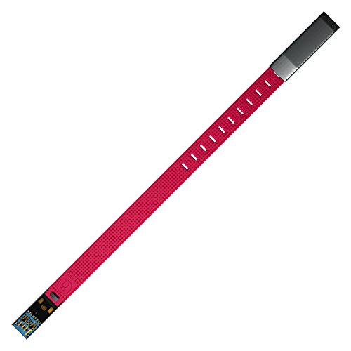Bracelet USB 32 GB Keepo avec plaque satinée rose lampone pour stockage de données flash
