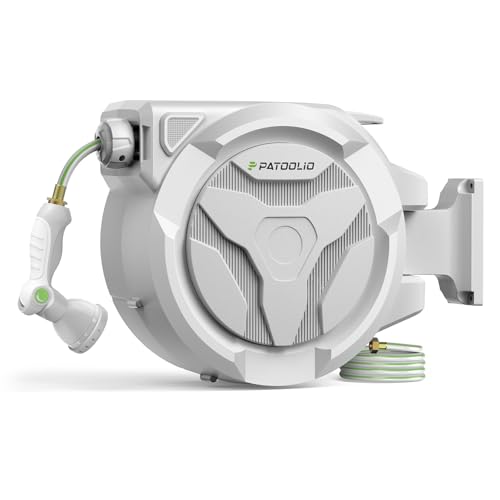 Retractable Hose Reel, 100 ft x 1/2 inch, 180° Swivel