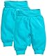 Playshoes Baby-Mädchen Sweat-Hose Jogginghose, Türkis, 0-3 Monate (2er Pack)