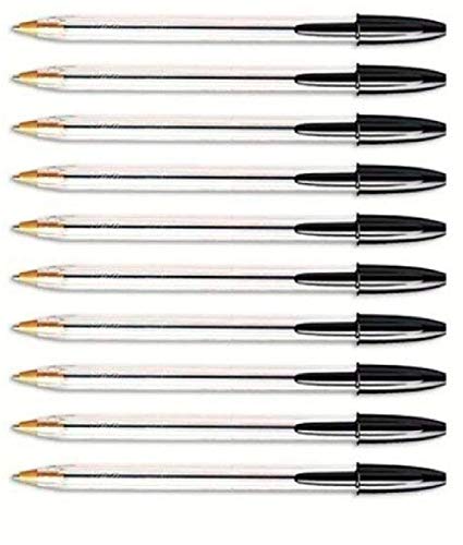 Bolígrafos Bic Cristal negros para evitar quedarte sin tinta durante los exámenes