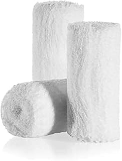 Cotton Gauze Roll-6 PLY-STERILE- Medical Gauze Bandage -6 ROLLS (each roll individual wrapped)–4.5 Inches X 4 Yard - 100% Cushioned Cotton - Latex Free - Hospital Grade Quality