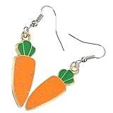VALICLUD 1 par de pendientes de zanahoria de acero inoxidable para mujer, pendientes de verduras de moda, joyería ligera y segura para uso diario u ocasiones especiales
