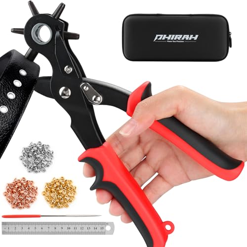 PHIRAH 2 in 1 Leather Hole Punch