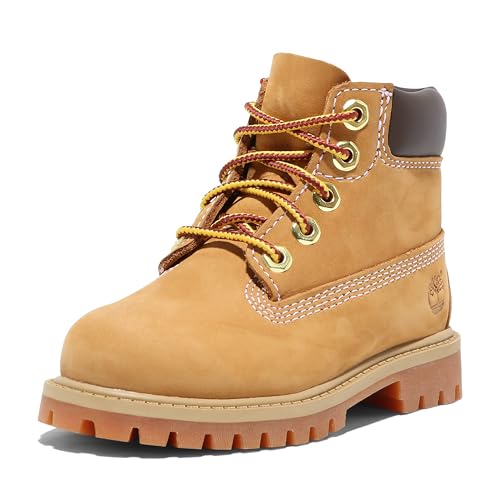 Timberland Men's Classic 6-Inch Waterproof Boot With Padded Collar, Wheat Nubuck, 12 Medium