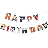 HOMEZZO Anime Birthday Party Banner, Happy Birthday Banner Party Sign for Anime Themed Party Decorations